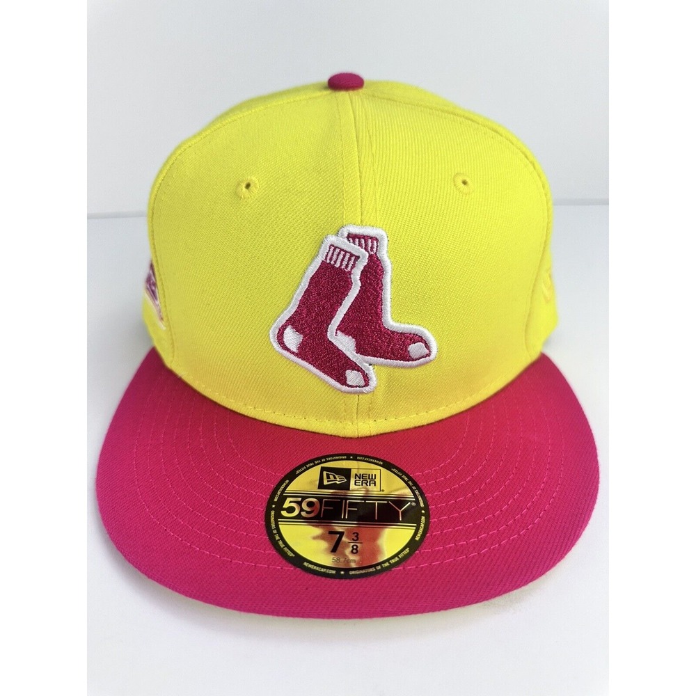 NEW ERA 59FIFTY FITTED HAT BOSTON RED SOX SZ 7-3/8 STRAWBERRY LEMONAIDE 5950